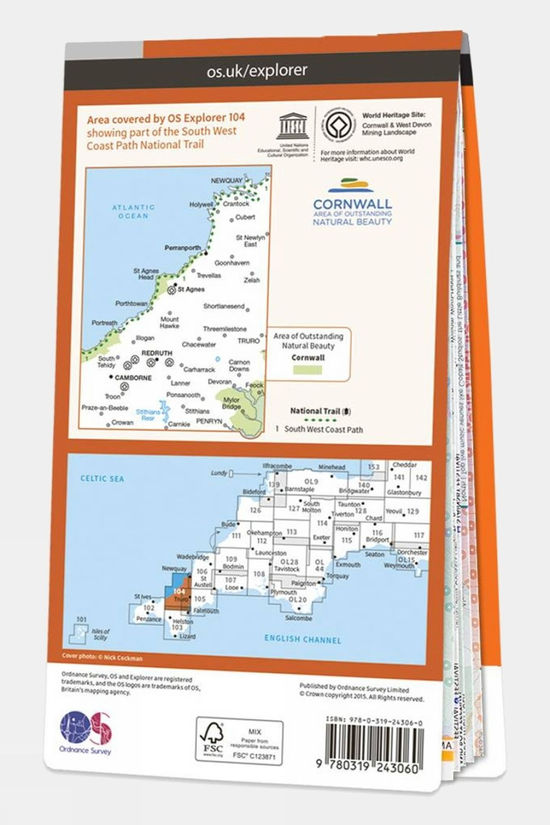 Active Explorer Map 104 Redruth And St Agnes
