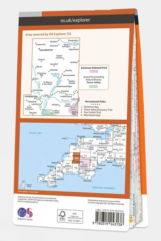 Active Explorer Map 112 Launceston And Holsworthy