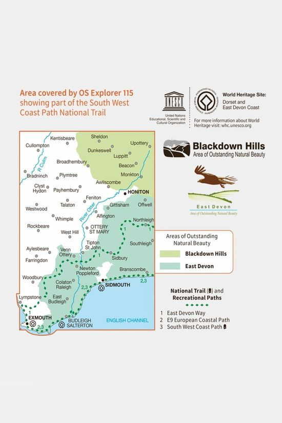 Active Explorer Map 115 Exmouth And Sidmouth