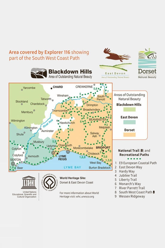 Active Explorer Map 116 Lyme Regis And Bridport