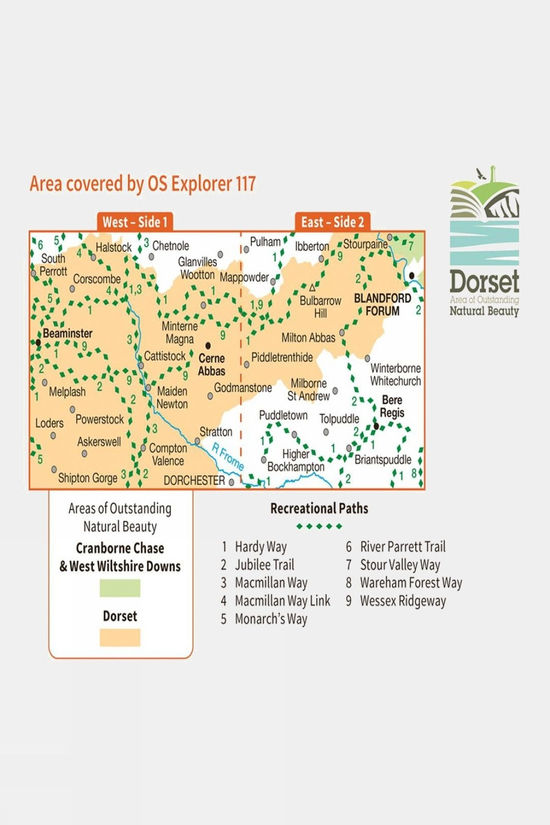 Active Explorer Map 117 Cerne Abbas And Bere Regis