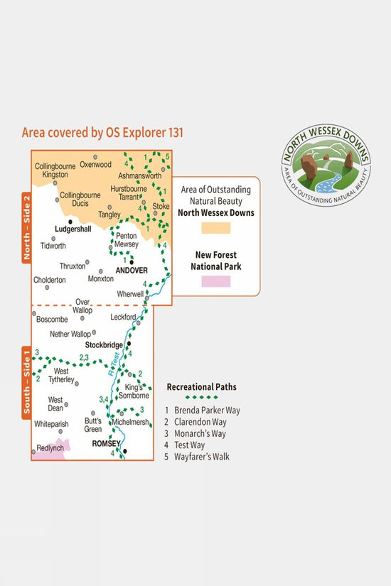 Active Explorer Map 131 Romsey Andover And Test Valley