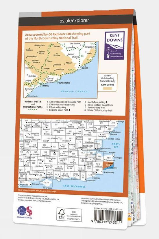Active Explorer Map 138 Dover Folkestone And Hythe