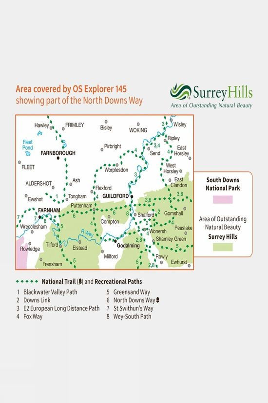 Active Explorer Map 145 Guildford And Farnham