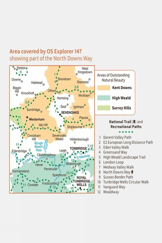 Active Explorer Map 147 Sevenoaks And Tonbridge