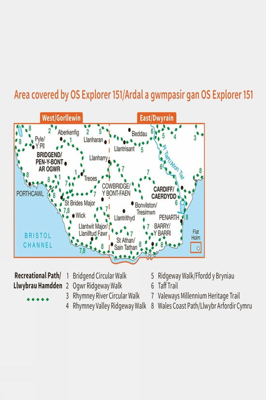Active Explorer Map 151 Cardiff And Bridgend