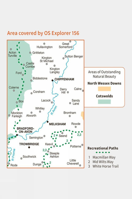 Active Explorer Map 156 Chippenham And Bradford-on-Avon
