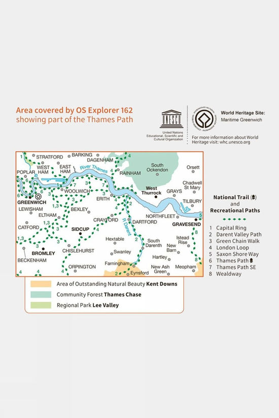 Active Explorer Map 162 Greenwich And Gravesend