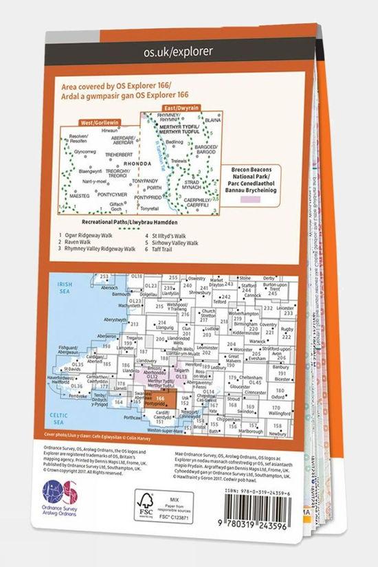 Active Explorer Map 166 Rhondda And Merthyr Tydfil