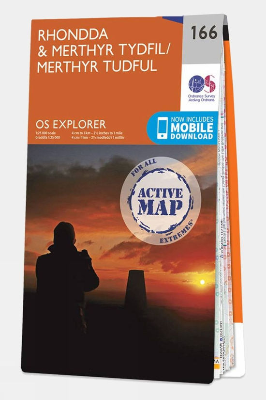 Active Explorer Map 166 Rhondda and Merthyr Tydfil