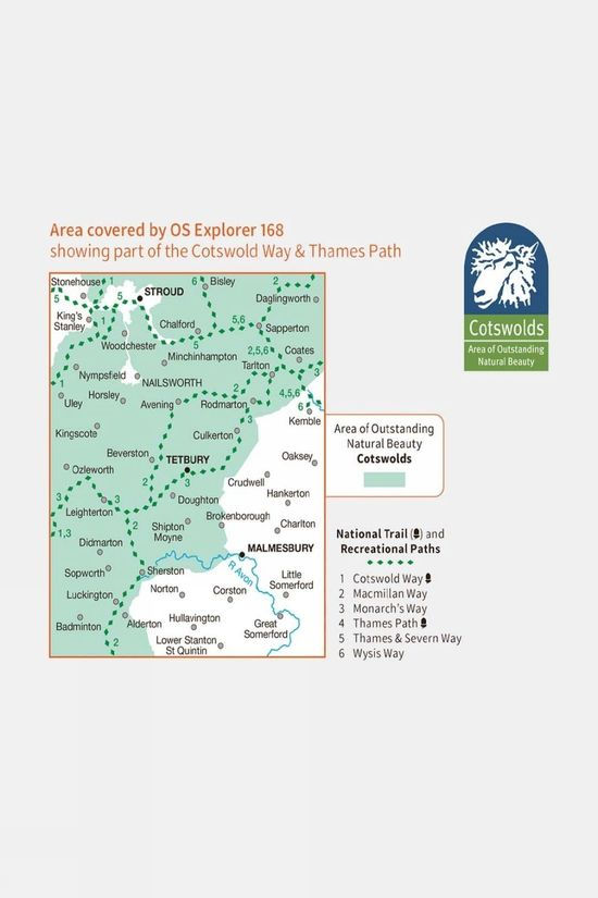 Active Explorer Map 168 Stroud Tetbury And Malmesbury