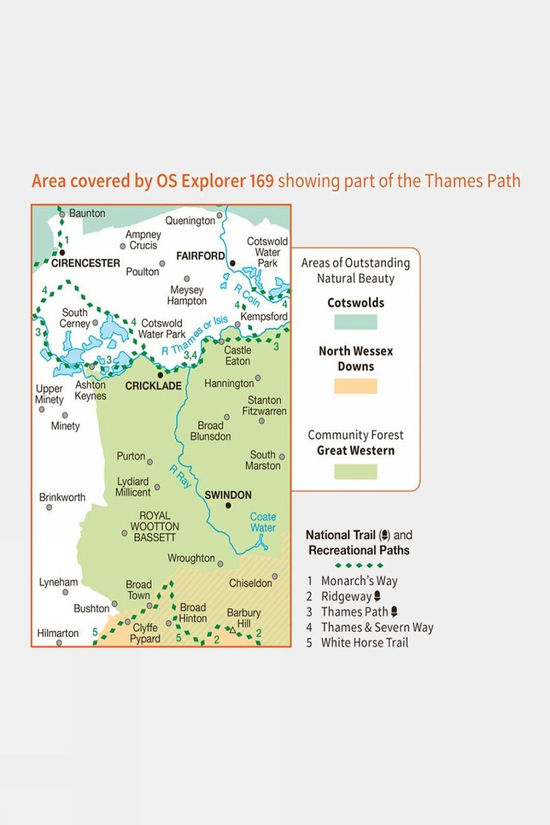 Active Explorer Map 169 Cirencester And Swindon