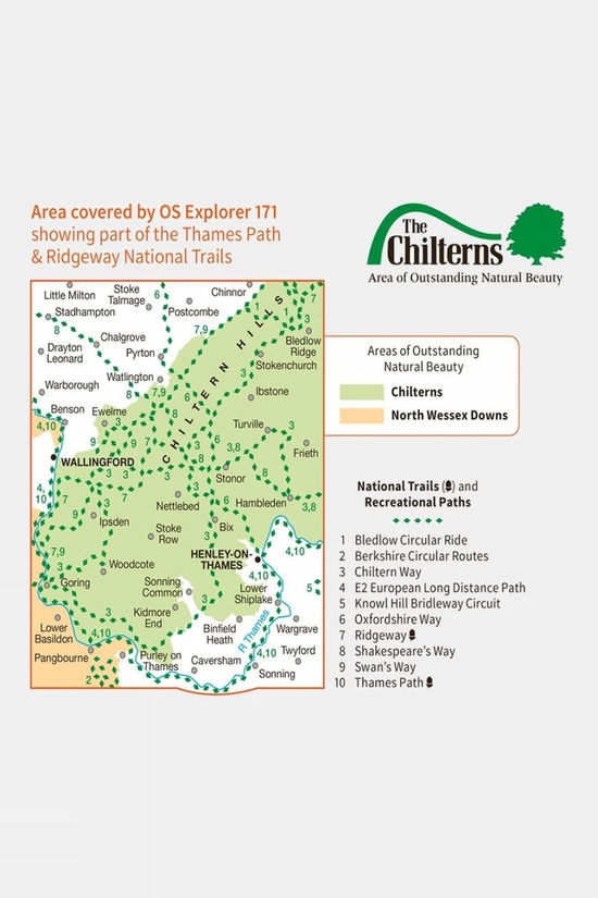 Active Explorer Map 171 Chiltern Hills West