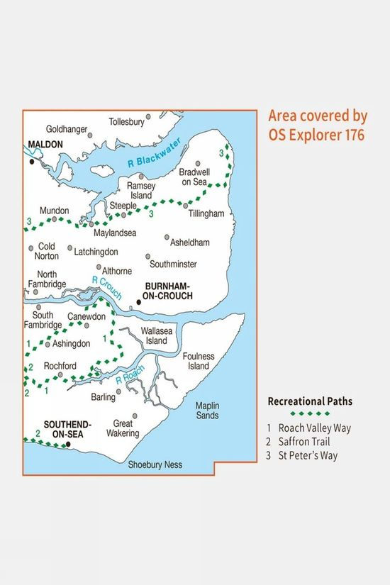 Active Explorer Map 176 Blackwater Estuary