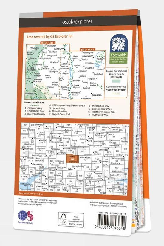 Active Explorer Map 191 Banbury Bicester And Chipping Norton