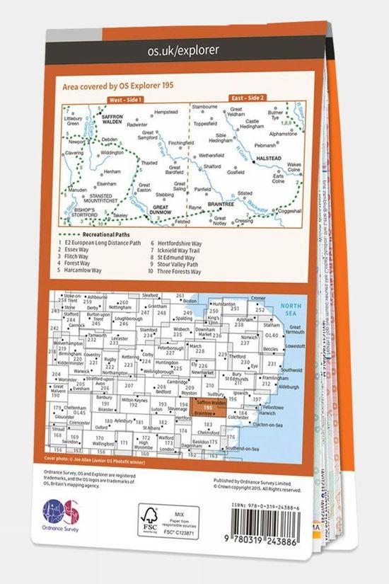 Active Explorer Map 195 Braintree And Saffron Walden