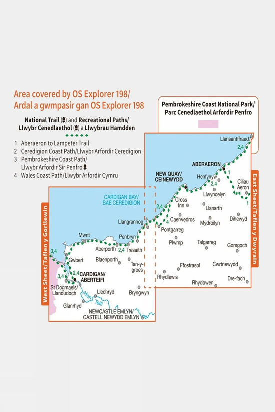 Active Explorer Map 198 Cardigan And New Quay