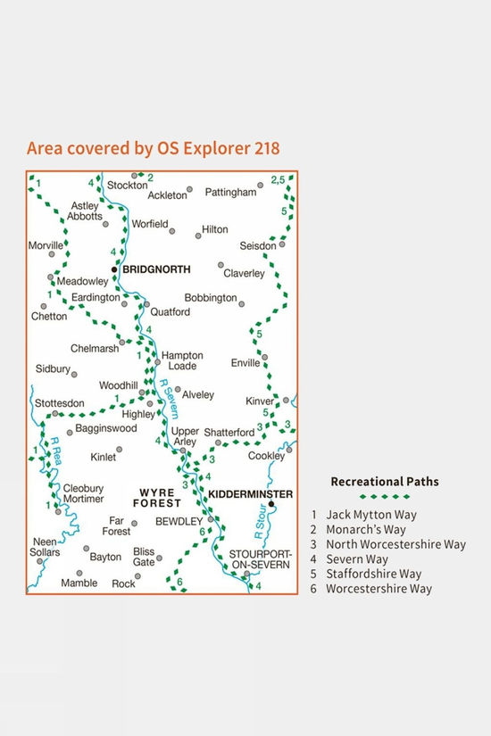 Active Explorer Map 218 Wyre Forest And Kidderminster