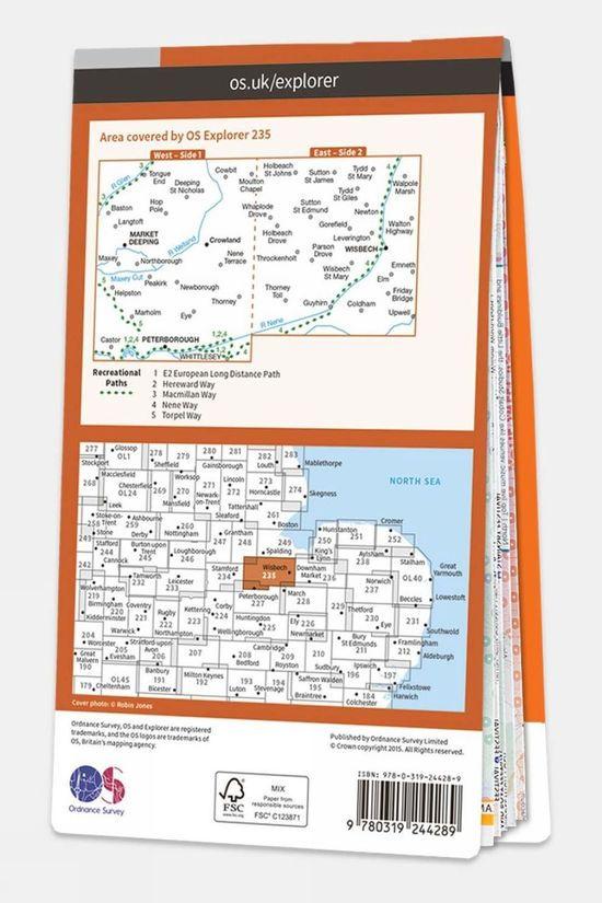 Active Explorer Map 235 Wisbech And Peterborough North
