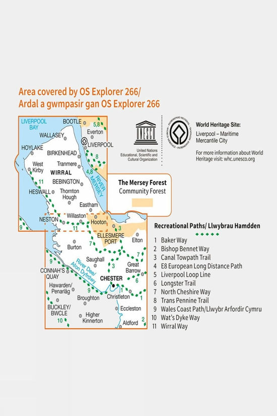 Active Explorer Map 266 Wirral And Chester
