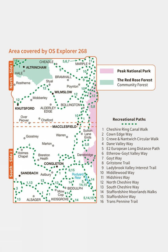 Active Explorer Map 268 Wilmslow Macclesfield And Congleton