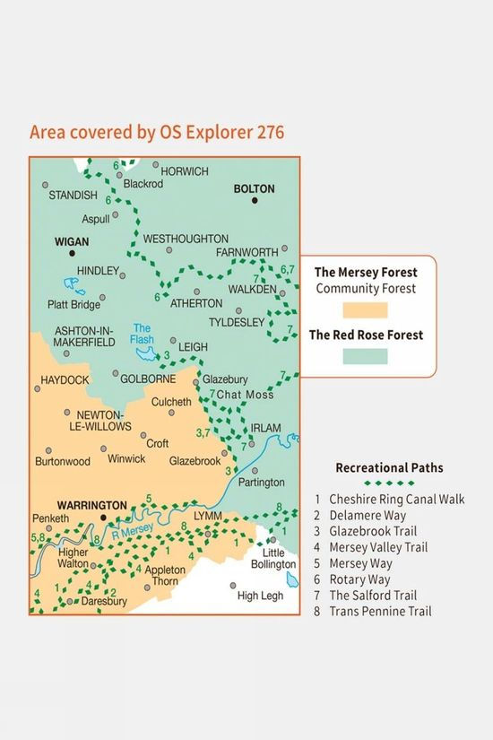 Active Explorer Map 276 Bolton Central Wigan And Warrington