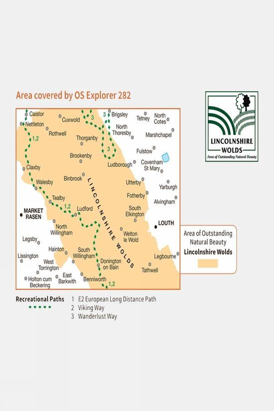 Active Explorer Map 282 Lincolnshire Wolds North