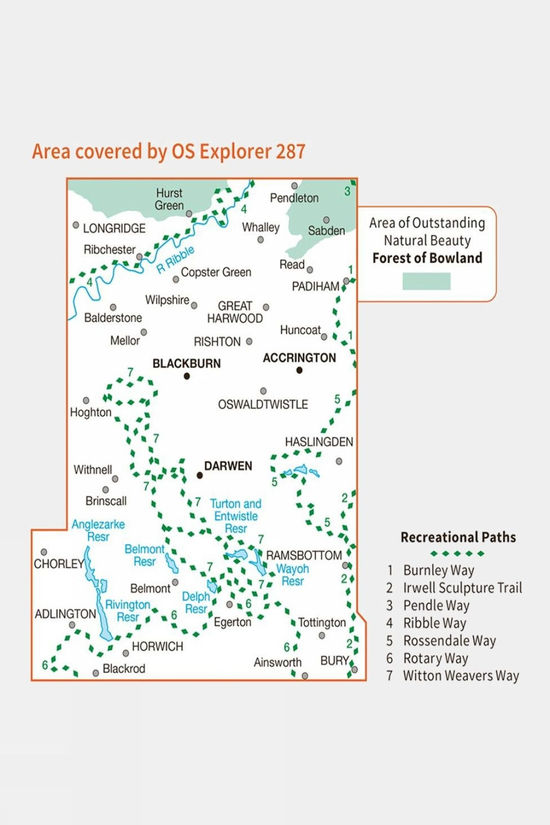 Active Explorer Map 287 West Pennine Moors