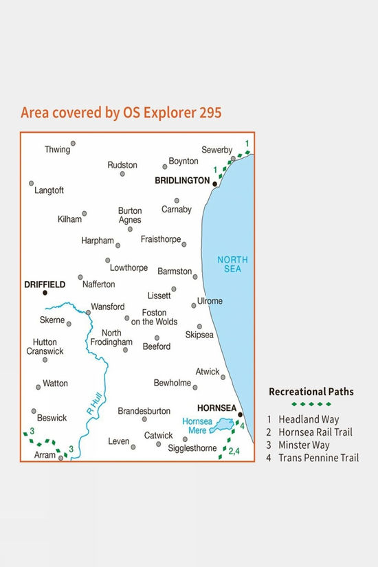 Active Explorer Map 295 Bridlington Driffield And Hornsea
