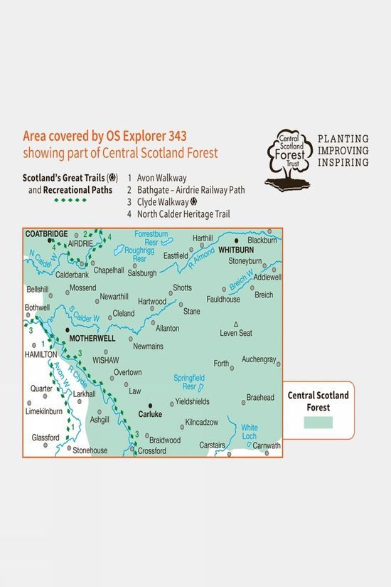 Active Explorer Map 343 Motherwell And Coatbridge