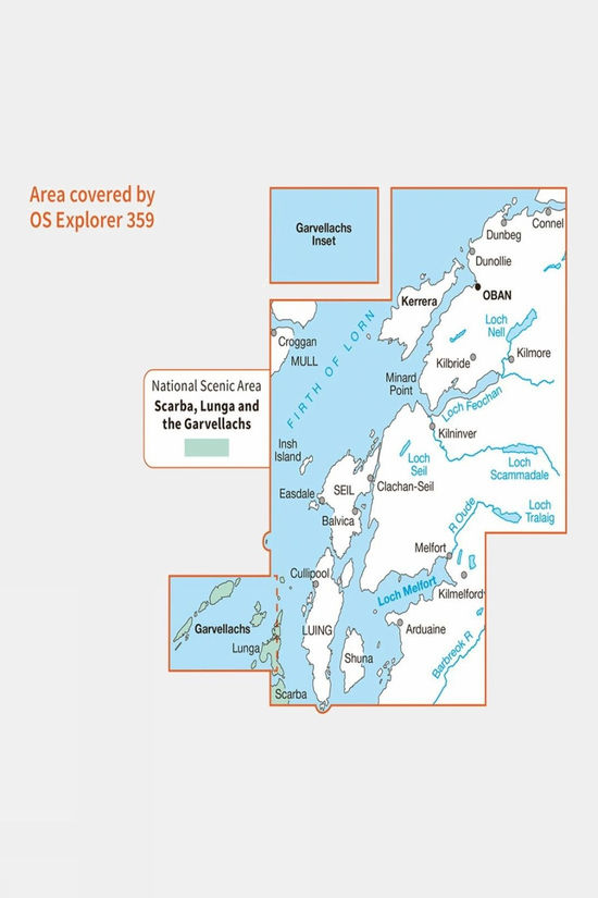 Active Explorer Map 359 Oban Kerrera And Loch Melfort