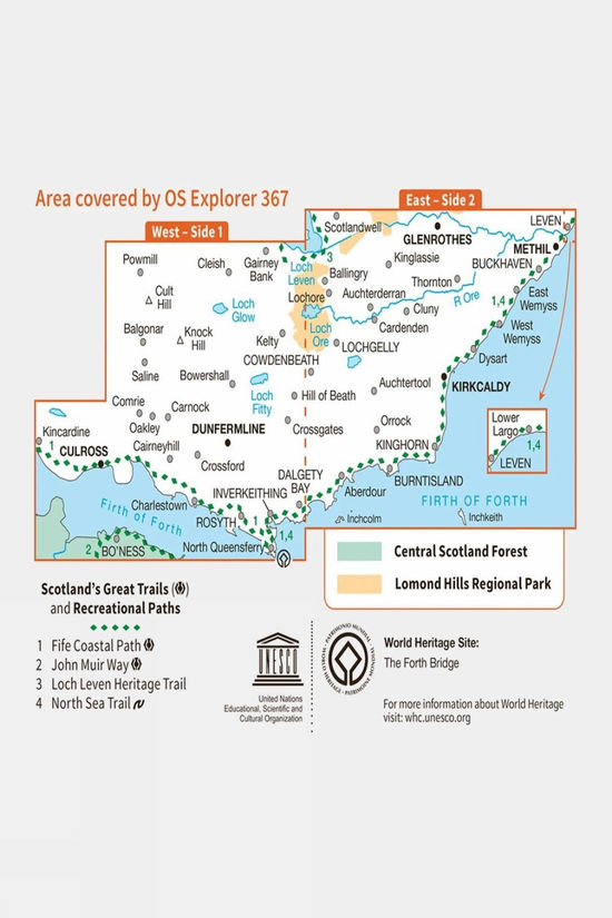 Active Explorer Map 367 Dunfermline Kirkcaldy And Glenrothes South