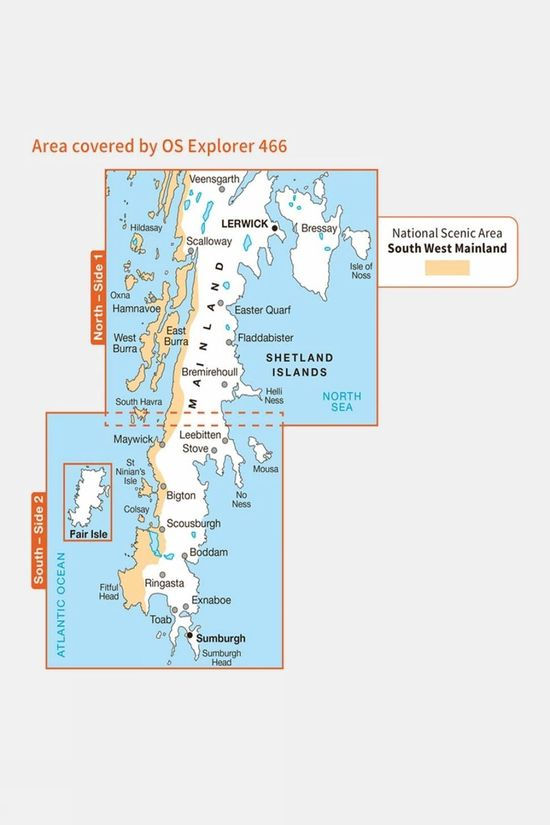 Active Explorer Map 466 Shetland - Mainland South