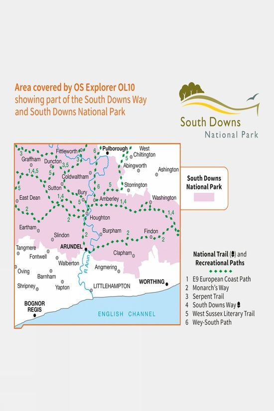 Active Explorer Map OL10 Arundel And Pulborough