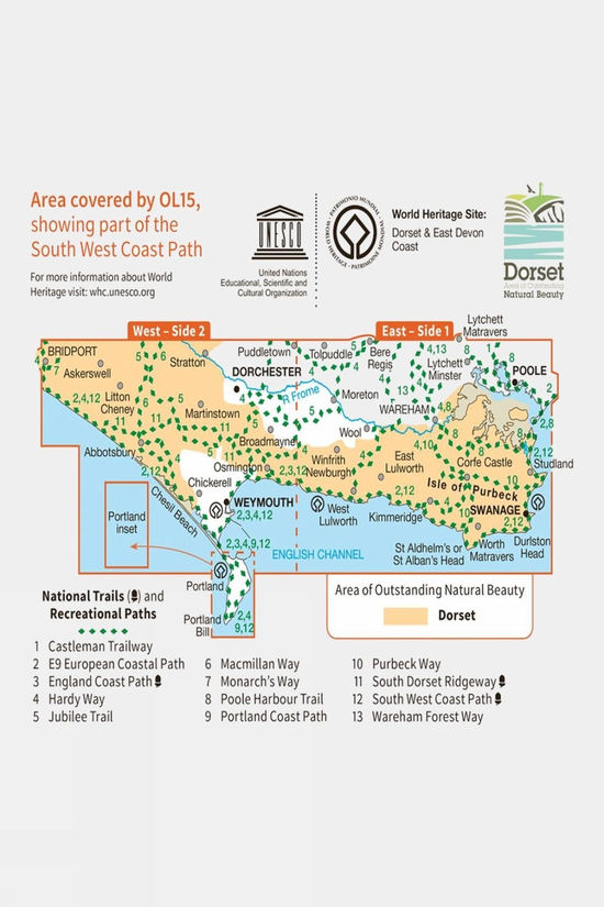 Active Explorer Map OL15 Purbeck And South Dorset