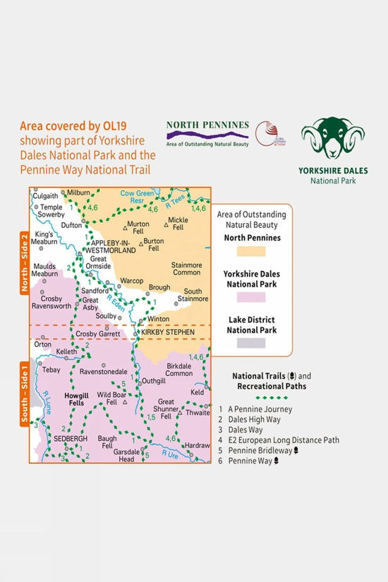 Active Explorer Map OL19 Howgill Fells And Upper Eden Valley