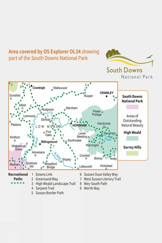 Active Explorer Map OL34 Crawley And Horsham