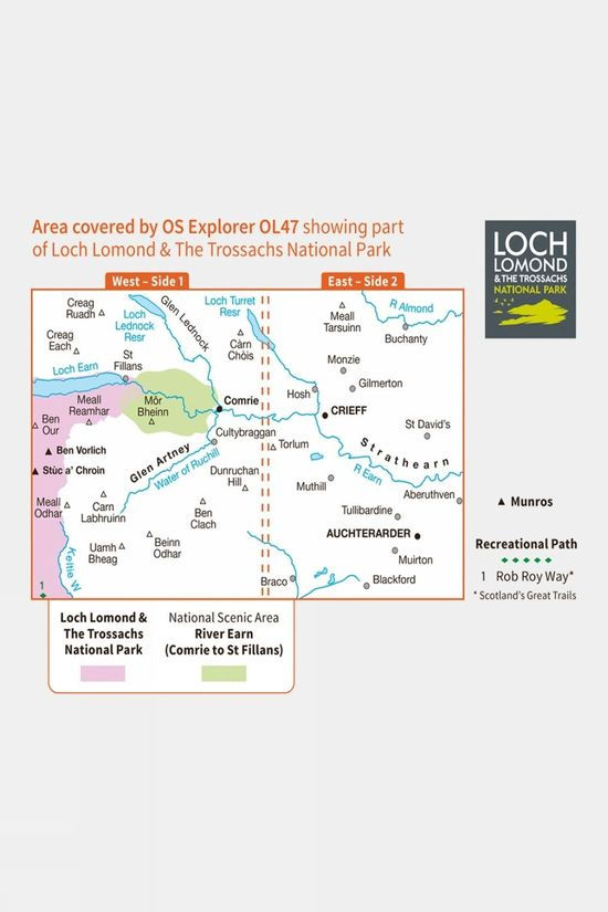 Active Explorer Map OL47 Crieff Comrie And Glen Artney