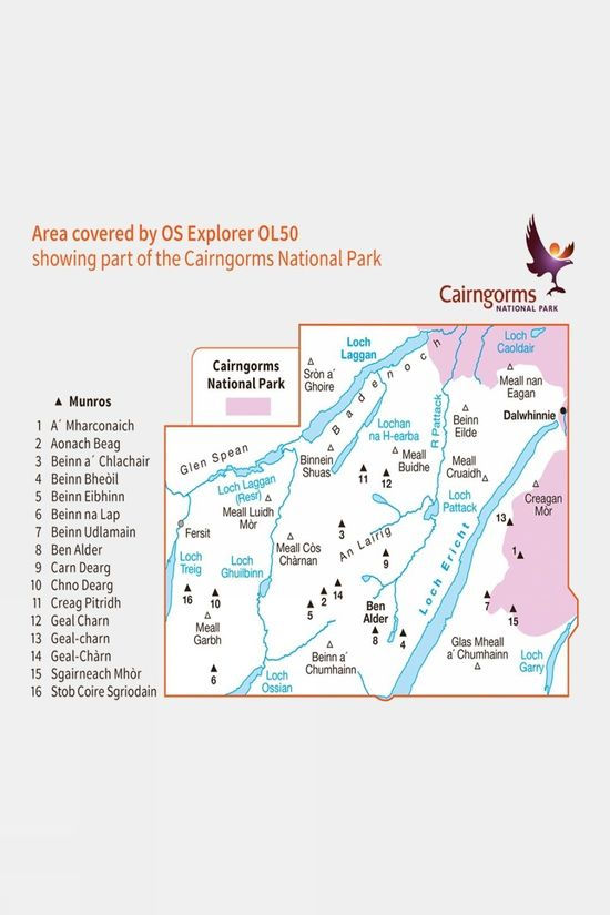 Active Explorer Map OL50 Ben Alder Loch Ericht And Loch Laggan