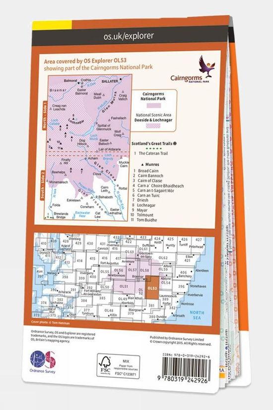 Active Explorer Map OL53 Lochnagar Glen Muick And Glen Clova
