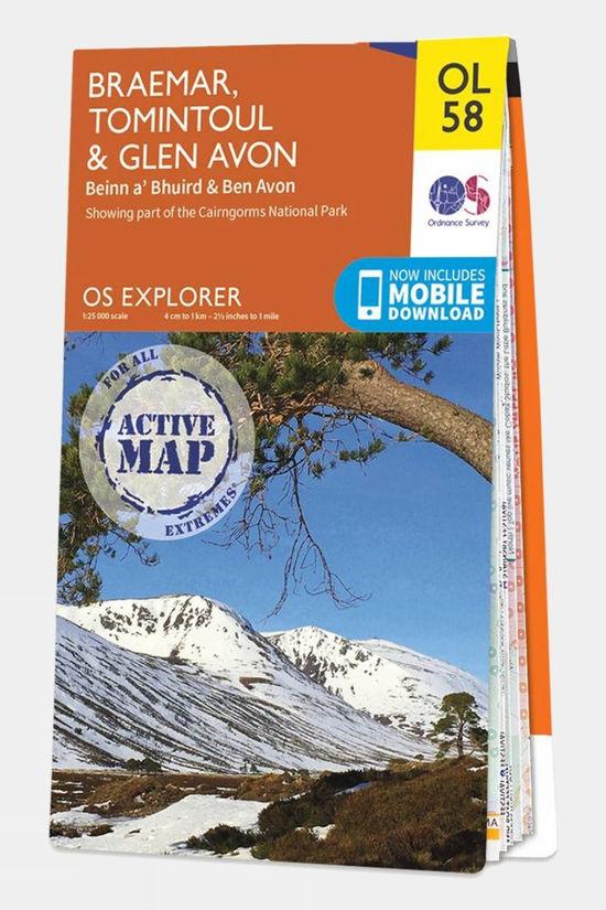 Active Explorer Map OL58 Braemar Tomintoul and Glen Avon