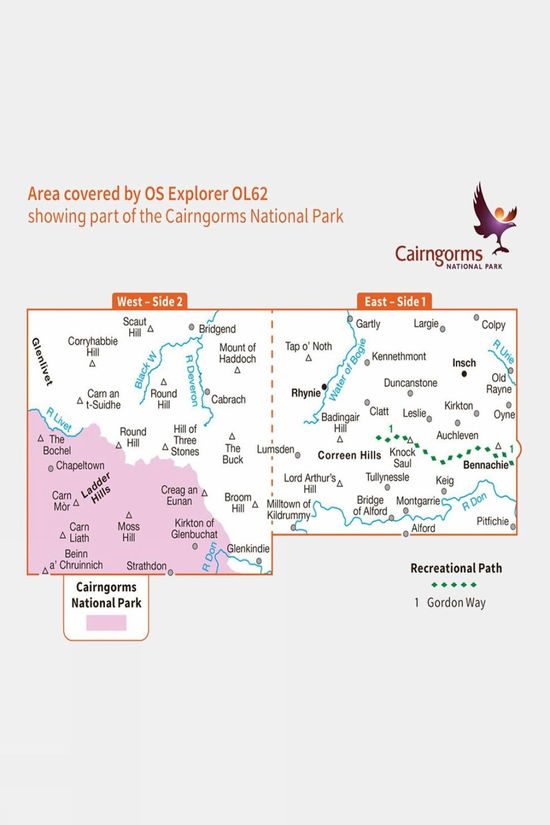Active Explorer Map OL62 Coreen Hills And Glenlivet