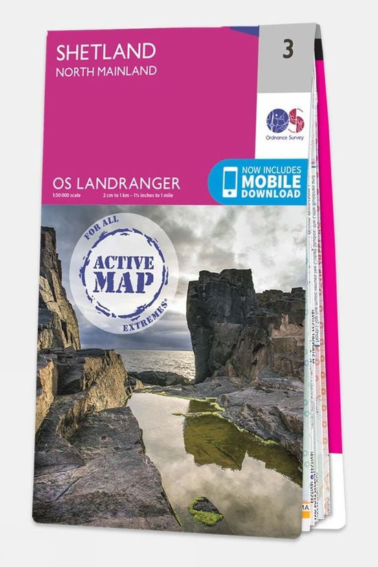 Active Landranger Map 03 Shetland - North Mainland