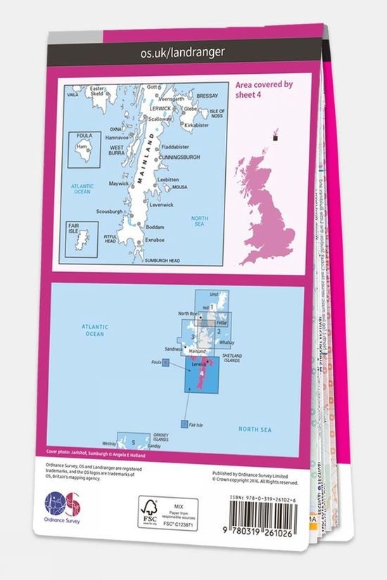 Active Landranger Map 04 Shetland - South Mainland
