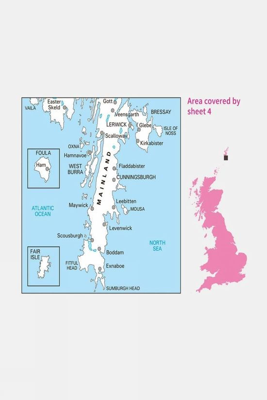 Active Landranger Map 04 Shetland - South Mainland