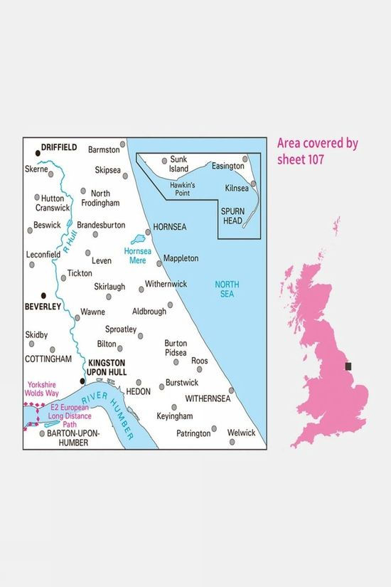 Active Landranger Map 107 Kingston Upon Hull