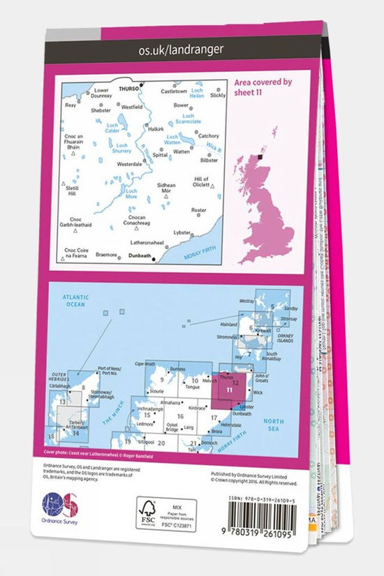 Active Landranger Map 11 Thurso And Dunbeath