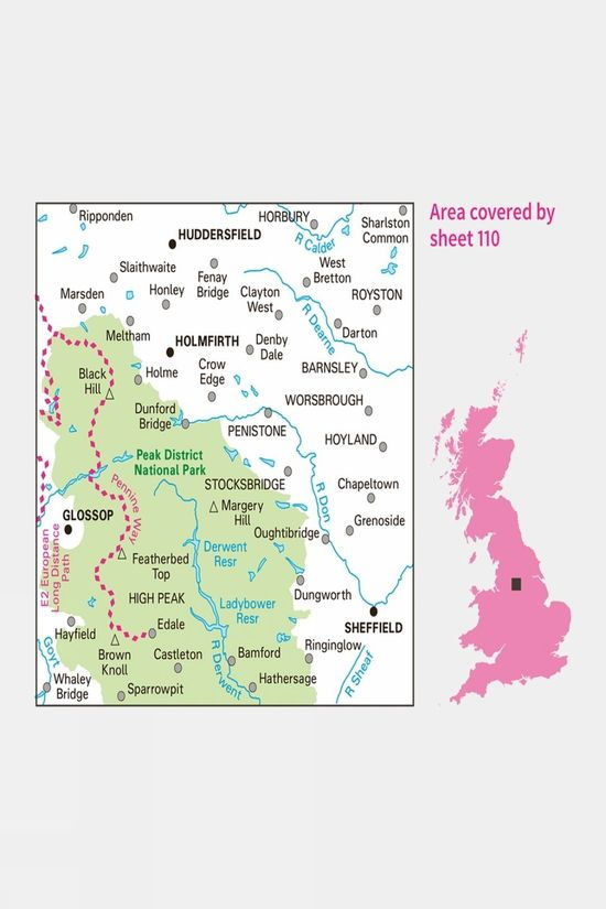 Active Landranger Map 110 Sheffield And Huddersfield