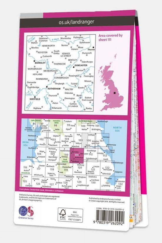 Active Landranger Map 111 Sheffield And Doncaster