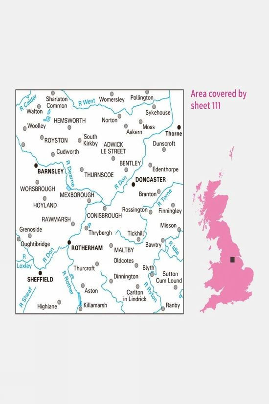 Active Landranger Map 111 Sheffield And Doncaster